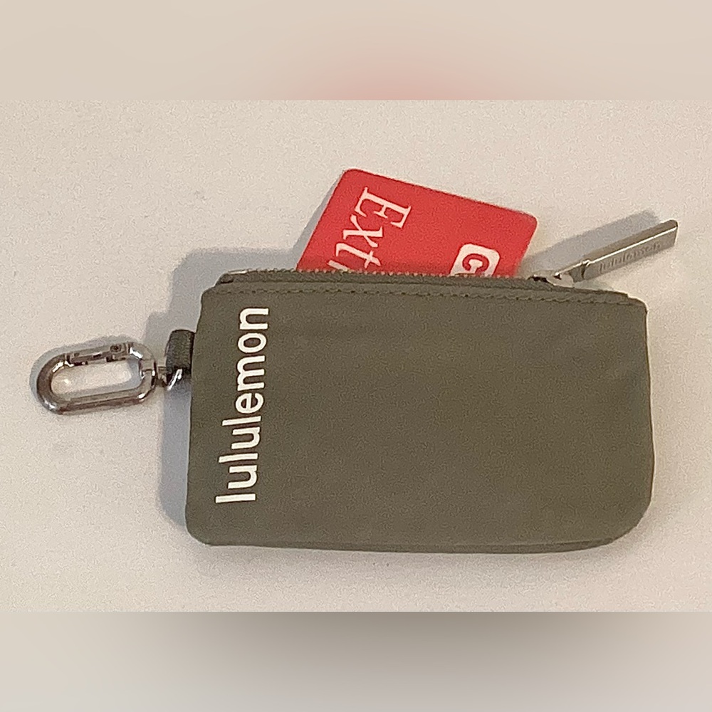 Lululemon Athletica Olive Green Key & Card HolderWristlet Clip On - Picture 3 of 6
